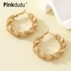 Новые геометрические золотые серьги-кольца, элегантные темпераментные индивидуальные серьги из сплава, нежные ювелирные изделия, подарок для женщин, PD1631