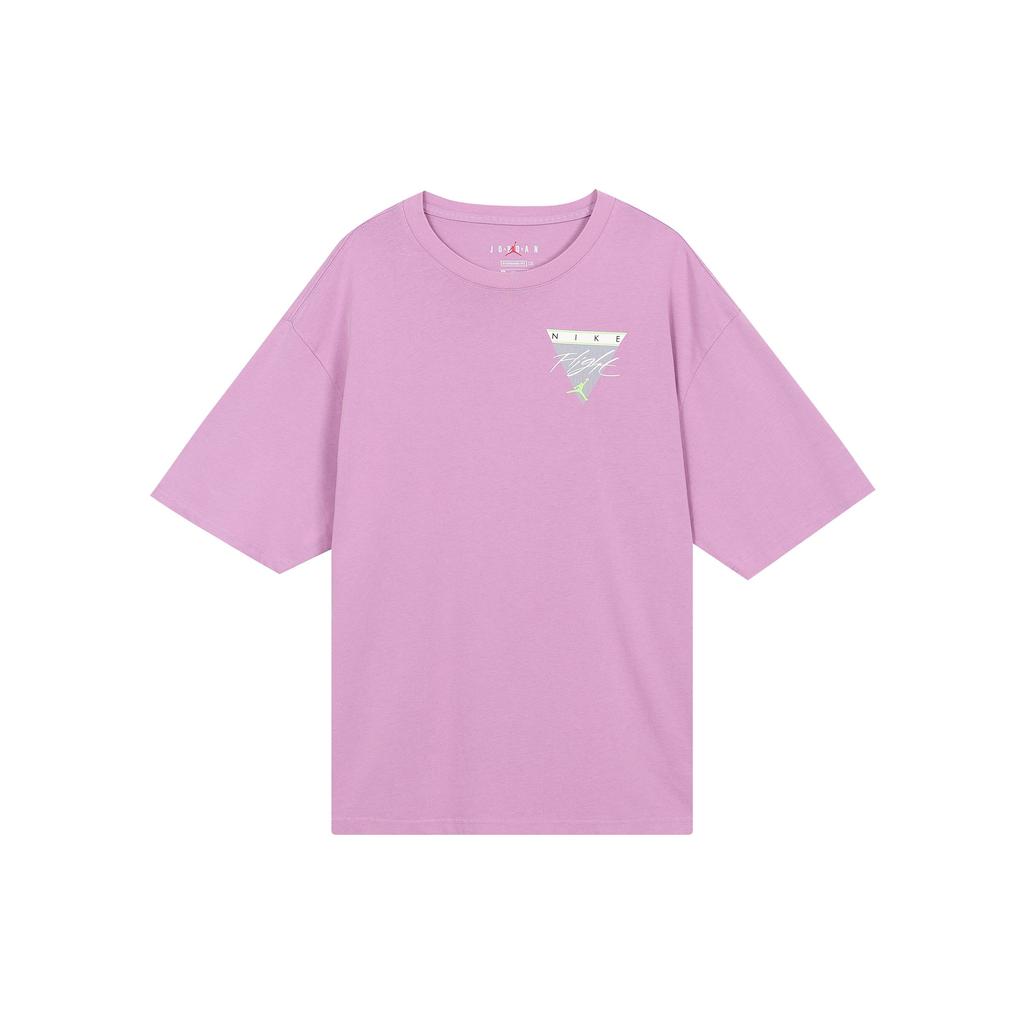 Air Jordan Flight Essentials Washed Print Round Neck Short Sleeve T-Shirt Men Tops Purple CZ8064-591