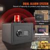 Safe, 0.5 Cubic Feet Home Safe, Steel Security Safe with Digital Keypad and 2 Keys, Wall-Mounted Cabinet Safe Protect Cash, Gold, Jewelry, Documents