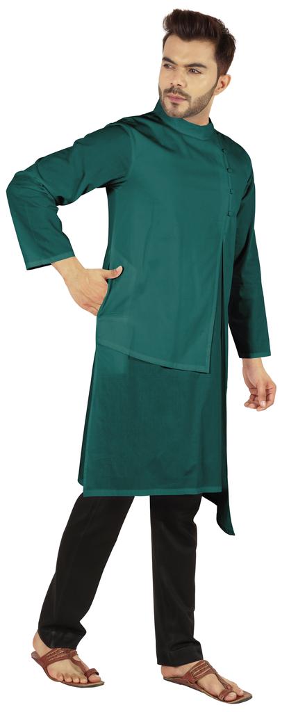 Atasi Индийский дизайнерский Курта для мужской вечерней одежды Однотонный цвет Этнический Длинный