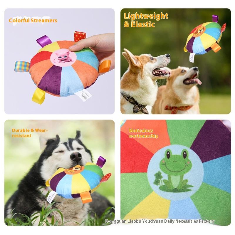 Dog Toy Frisbee Dog Training Side Shepherd Golden Retriever Medium and Large Dog Dog Toy Bite Resistant Pet Plush Frisbee