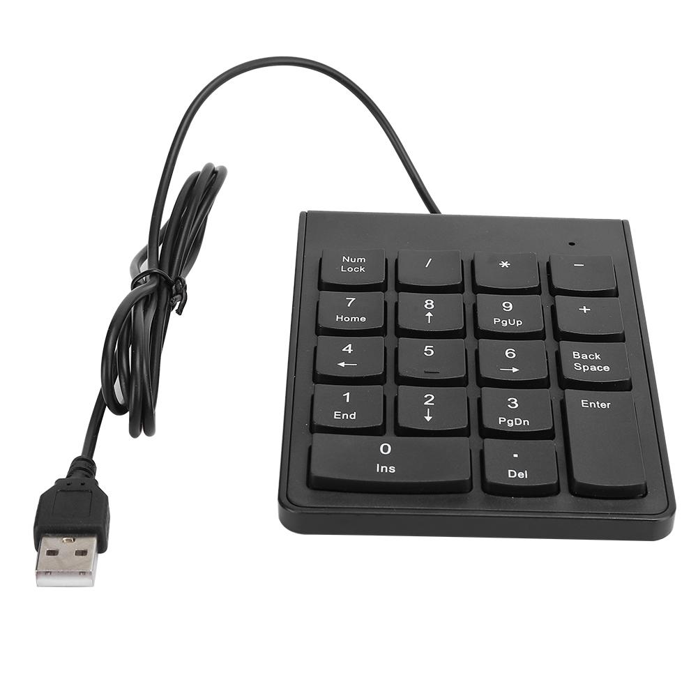 18-клавишная USB-клавиатура проводная цифровая мини финансовая бухгалтерская цифровая расширенная настольная черная