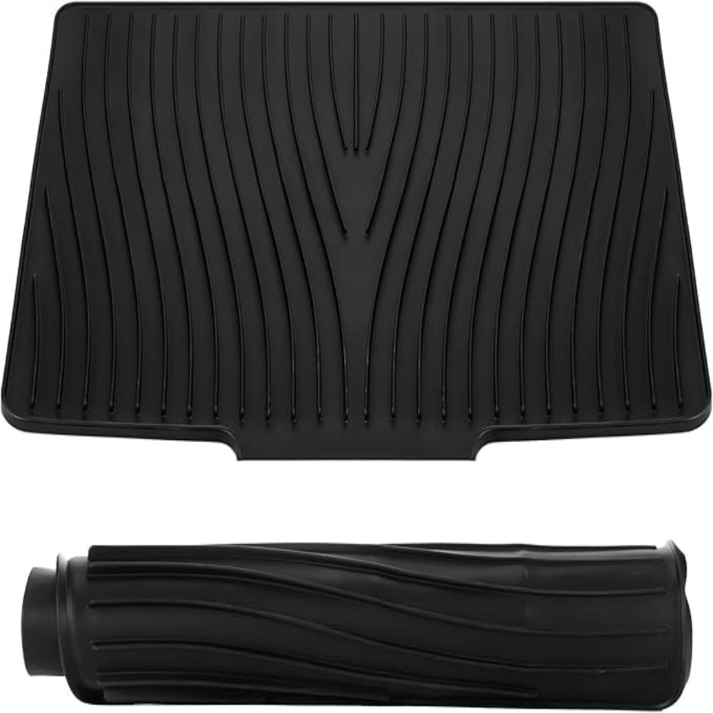 Heat Resistant Kitchen Dish Drainer Pad Nonslip Dish Drying Mat Silicone Draining Board Mat  Home