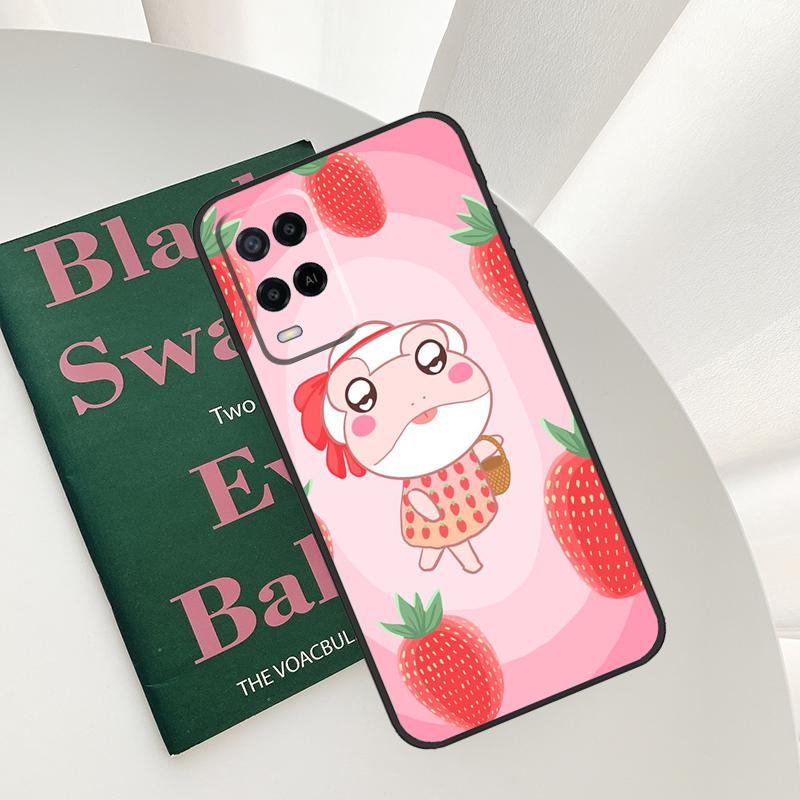 Коттеджкор Фрукты Клубника Лягушка Чехол Для Oppo A15 A16 A17 A52 A72 A76 A96 A54 A74 A94 A54S A57S A58 A78 A98 A57 A77 Чехол
