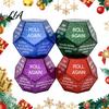 Holiday Stocking Stuffers Santa Swap Gift Exchange Dice, 12-Side Glitter Game Christmas Stuffers, Ideas Secret Party Favors Dice for