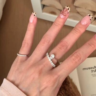 Кольцо из металла с бриллиантами Gypsy Star Row, женское, легкое, роскошное, дизайн, чувство индивидуальности, мода, темперамент, тренд, универсальное кольцо