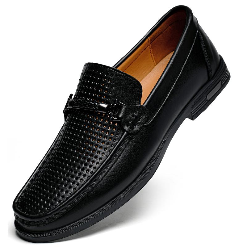 Модные мужские лоферы из натуральной кожи, деловая мужская повседневная обувь, слипоны, удобная обувь для ходьбы для мужчин, офисная мужская обувь