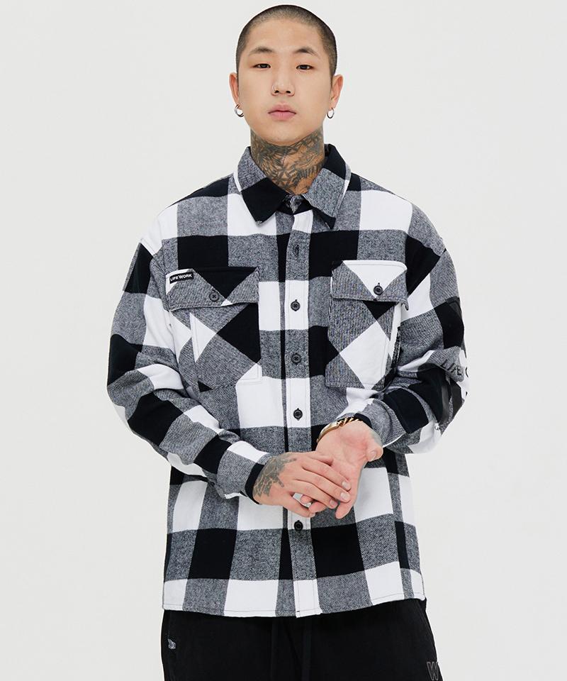 LIFEWORK Basic Check Brushed Shirt