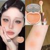 Палетка румян HERORANGE Sweet Heart: Мягкое матовое натуральное покрытие для молодого сияния.