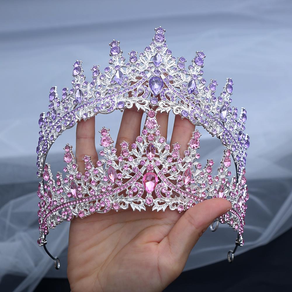 1pc Exquisite Fashion Sparkling Gems Hair Crown Multi Layered Royal Design Perfect Looks Pageant Glam Fantasy Cosplay Elegance
