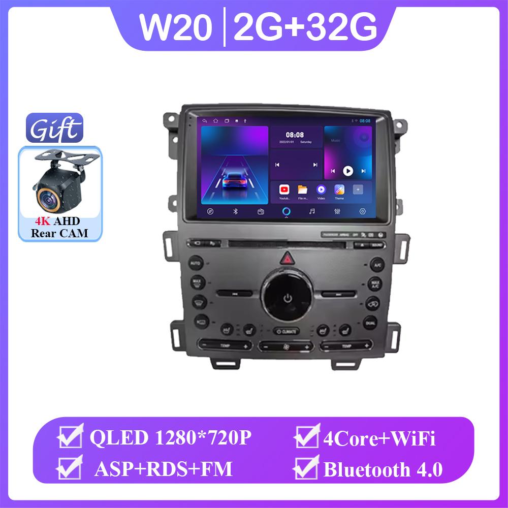 Android 14 Для Ford Edge 2011 2012 2013-2015 Автомагнитола Стерео Головное устройство Carplay Мультимедиа Видео GPS Плеер Навигация Без 2din