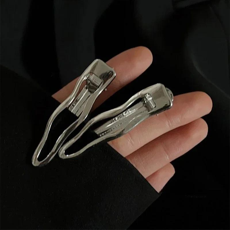 Красивые металлические заколки для волос с покрытием, гладкие, блестящие, волнистые, модные заколки для волос, женские аксессуары для волос