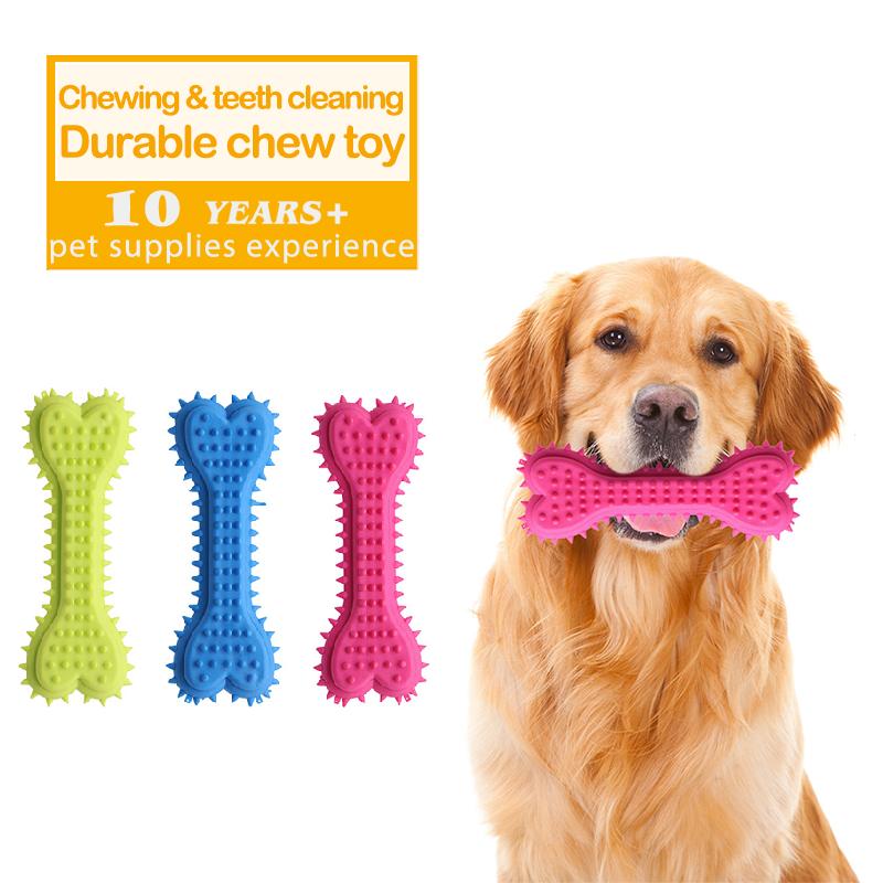 Durable Eco-Friendly Rubber Dog Chew Toys-Indestructible Unbreakable Stick Shape for Indoor/Outdoor Use Small Size Boredom