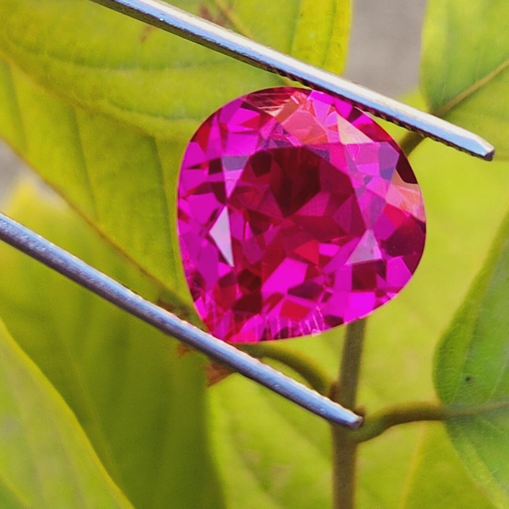 18.20 Ct Natural Pink Padparadscha Certified Gemstone Heart Cut Gemstone