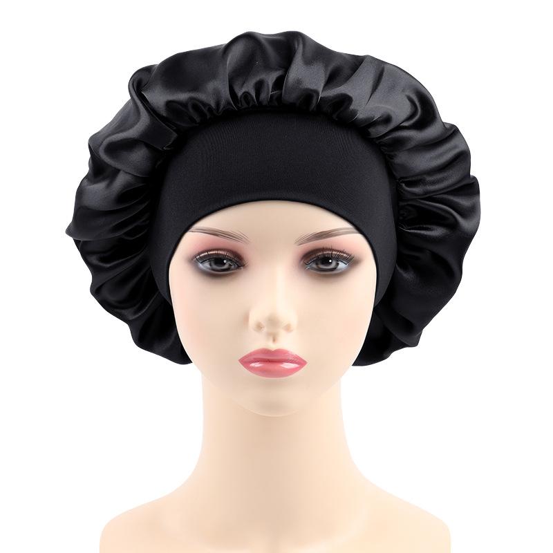 Satin Bonnet Silk Bonnet Hair Wrap for Sleeping Sleep Cap With Elastic Soft Band Big Bonnets for Women Hair Care