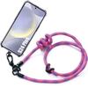 Protective Case - BOOLING - for Samsung Galaxy S24 Plus - Flexible - Removable Shoulder Strap - Pink