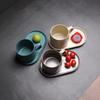 Керамическая кофейная чашка и набор блюдец, легкая роскошная ежедневная кофейная чашка, бытовая популярная высококачественная чашка для воды
