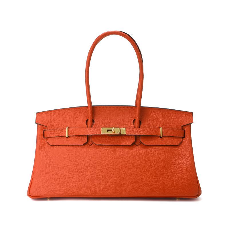 Horizontal 40cm Top Layer Cowhide Leather Women's Bag Large Capacity Handbag High-end Commuting Versatile Crossbody
