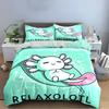 Cute Axolotl Relaxing Bedding Set Bedding set (1 duvet cover, 2 pillowcases, duvet not included)