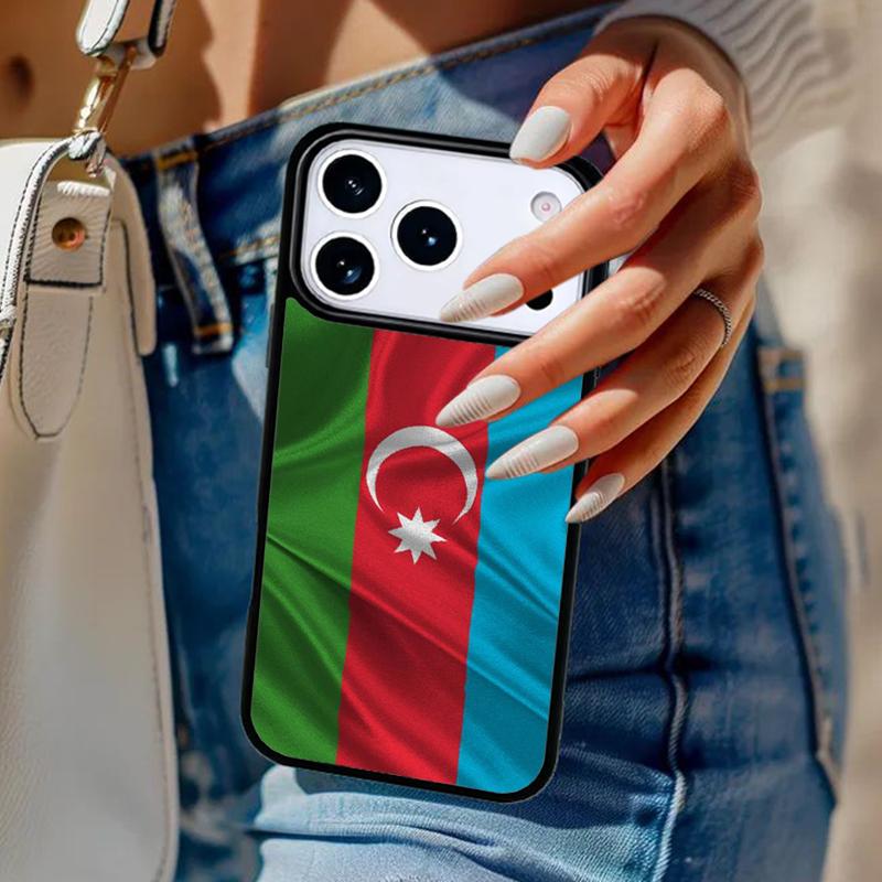 Мягкий чехол для телефона с флагом Азербайджана Для iPhone 17 Air 14 15 13 12 Max Чехол Для Apple 14 15 16 16e 11 Pro Max Plus Coque