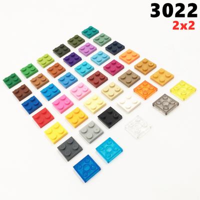 100 шт./лот Детали MOC 3022 Пластина 2x2 Совместимые Фигурки Кирпичики DIY Сборка Строительные Блоки Частицы Детская Головоломка Игрушки для Мозга Подарок