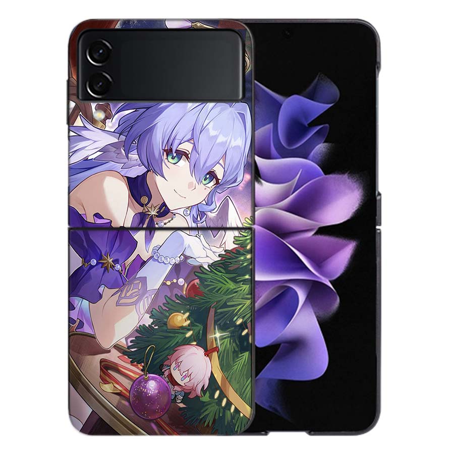 Чехол Star Rail Robin для Samsung Z Flip7 6 Galaxy Case Ударопрочный Z Flip5 Z Flip3 4 5G Жесткая Крышка Телефон TPU PC Жесткий Funda