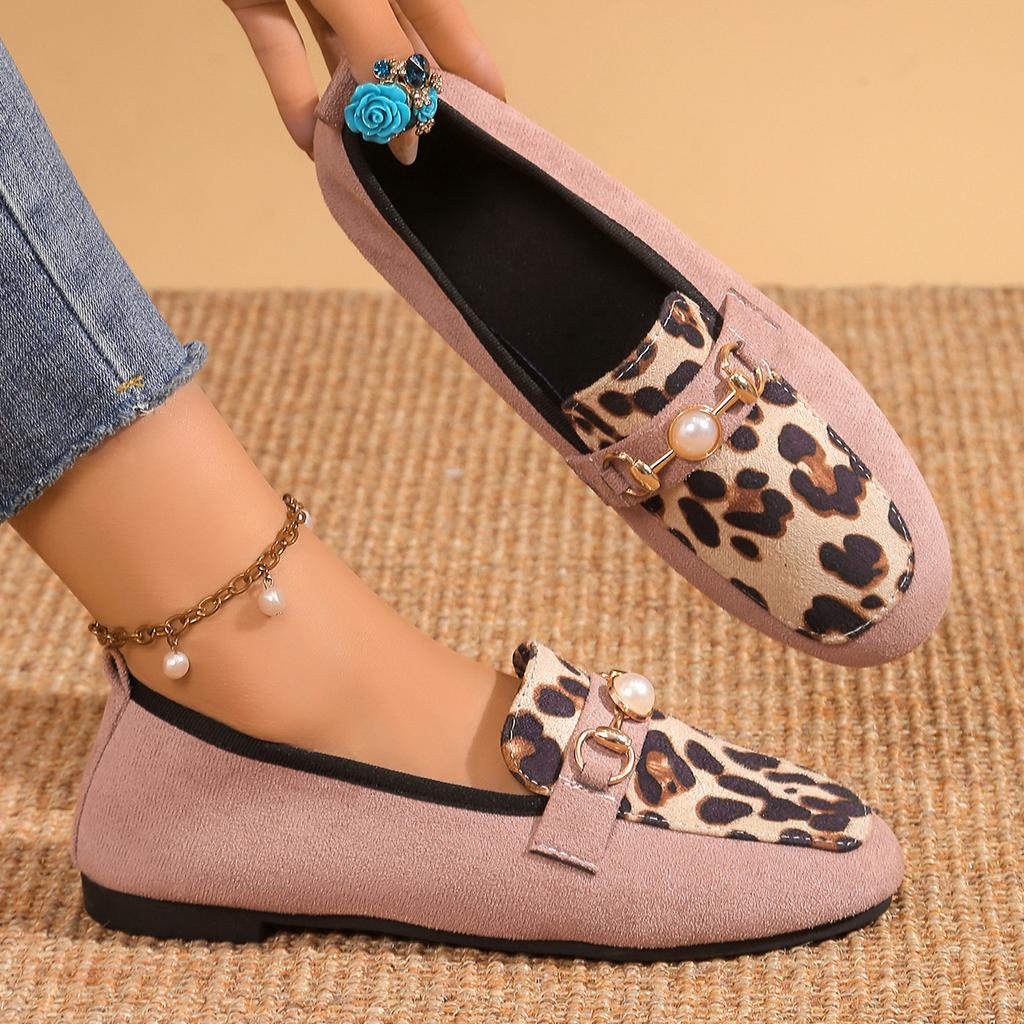 Новые женские балетки лоферы офисная обувь круглый носок жемчужная металлическая отделка обувь для улицы дизайнерская одинарная обувь Zapatos De Mujer