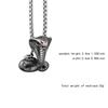 New Exaggerated Horror Cobra Pendant Necklace for Men's Fashion Red Crystal Inlaid Metal Pendant Accessory Party Jewelry