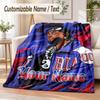 Kendrick Lamar Custom Name Flannel Throw Blanket Soft Warm for Sofa Bed Indoor Home Use