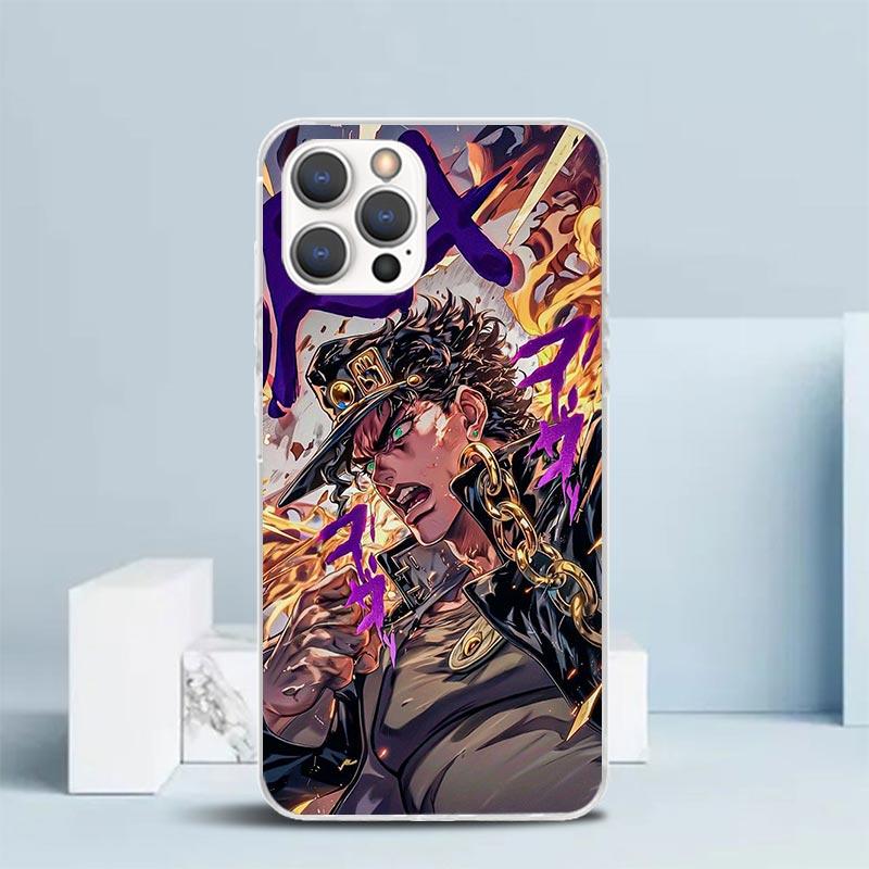 Чехол для телефона JoJo's Bizarre Adventure Kujo Jotaro Для iPhone 16 17 Air 16E 15 14 Plus 13 Mini 12 11 Pro Max 7 8 + SE 2020 Мягкий ТПУ