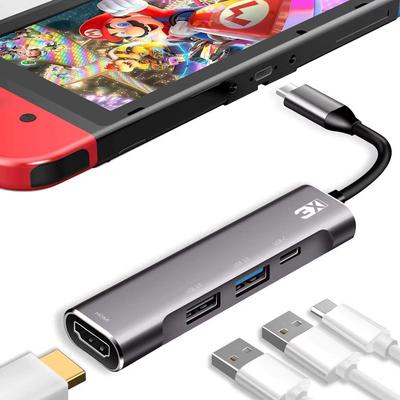 3XI Хаб Type C 4в1 USB C Выход 4K HDMI Зарядка PD Многофункциональный адаптер Поддержка Switch OLED Switch OLED Dex P20 mate20 USB3.0 USB2.0 (Nintendo