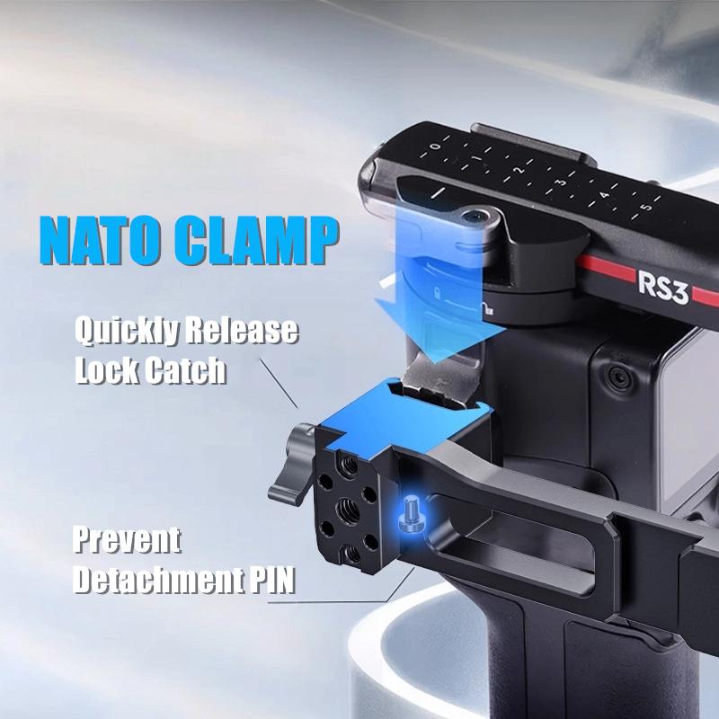 Adjustable Sling Handgrip Gimbal Alloy Handle Ergonomic Grip for DJI RS5 /RS4 /RS4 Mini/RS4 Pro/RS3 Mini/RS3 Pro/RS3 Stabilizer