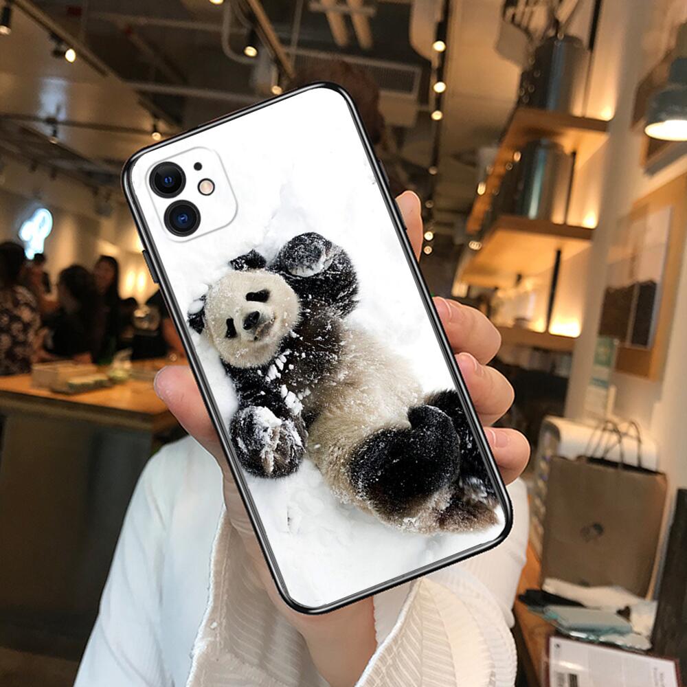 Супер милые чехлы для телефонов с пандой для iphone 13 Pro Max, чехол 12 11 Pro Max 8 PLUS 7PLUS 6S XR X XS 6 mini se mobile cell