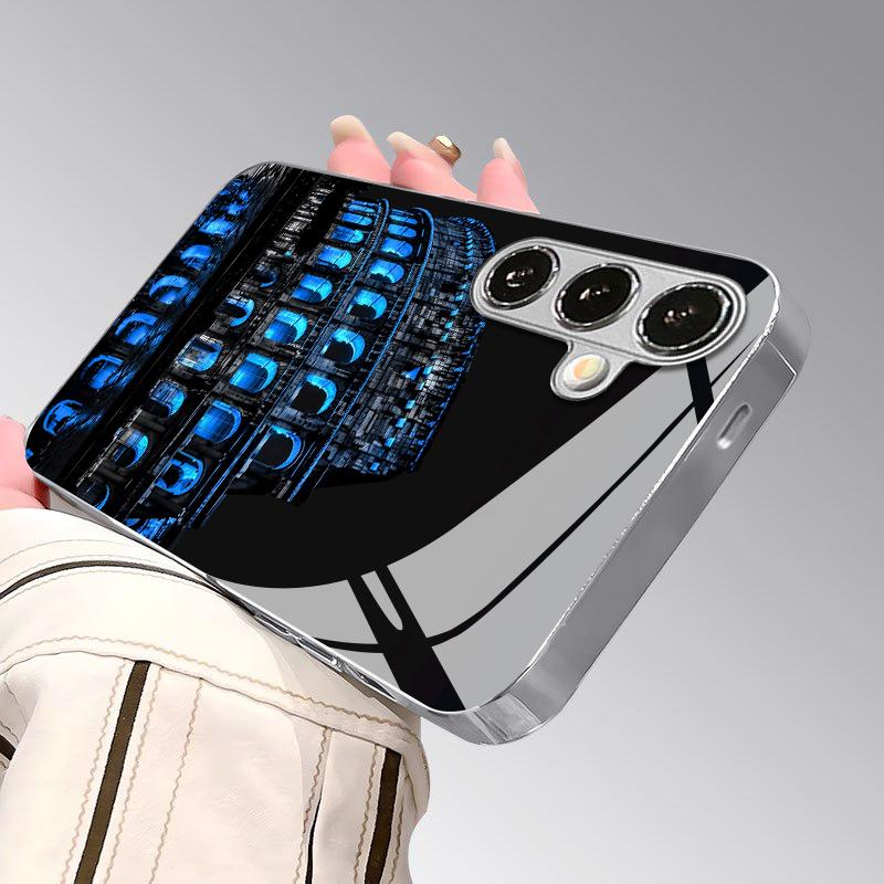 Чехол для телефона с рисунком Колизея 2D для Samsung S26 S25 S24 S23 S22 S21 S20 A56 A36 A16 - Гальванизированная стеклянная защитная крышка