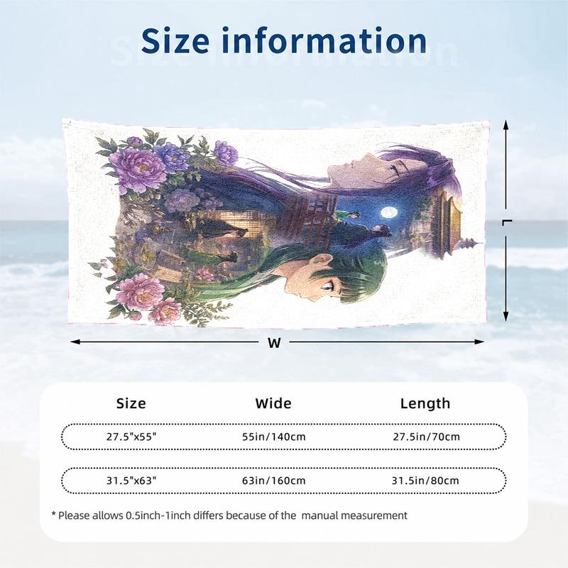 The Apothecary Diaries Microfiber Beach Towel Quick Dry Sand Free Lightweight Beach Towels for Travel Swimming Camping