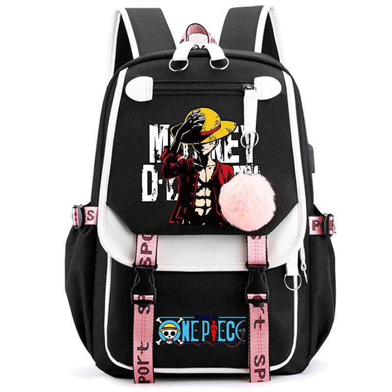 Anime One Piece College Computer Backpack Creative Knapsack Versatile Book Bag for Kid Gifts Men Women Travel Bag Leisure Bag Rucksack Mochila