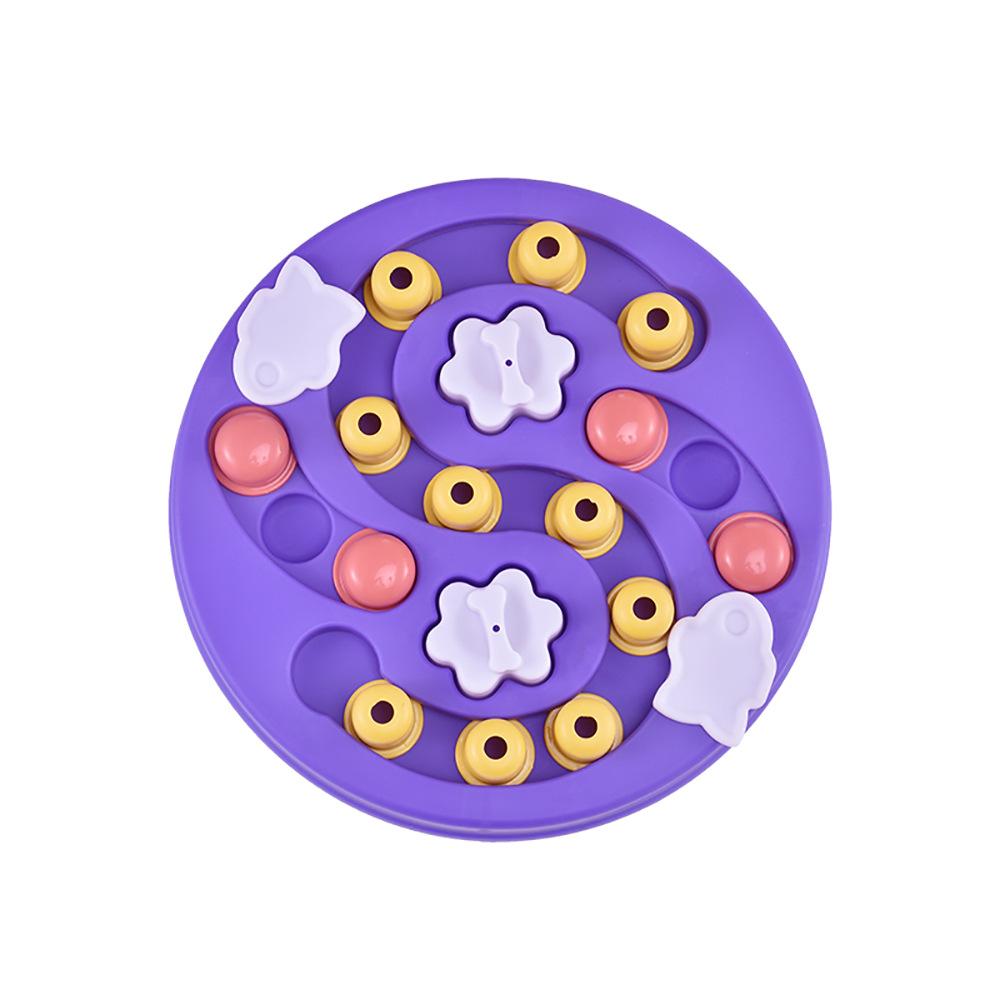 Игрушки-головоломки для собак Медленная кормушка Интерактивная игра для повышения IQ щенка Диспенсер для еды Медленное поедание Нескользящая миска Игрушка для домашних собак