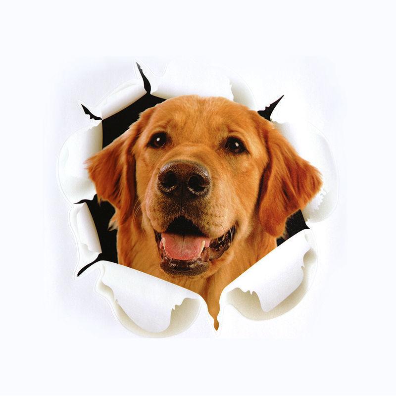 3D Трехмерная наклейка с изображением кота Креативная наклейка для защиты от царапин на задней части тела Милые декоративные аксессуары