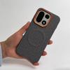 Чехол для OnePlus 15 Матовый Жесткий Модный Тканевый Рисунок Магнитный Противоскользящий Защитный Задняя Крышка Телефона Для Oneplus 15 Чехол Бампер