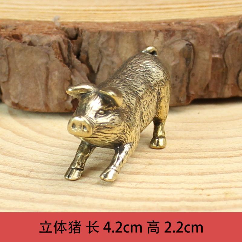 Латунные миниатюрные фигурки животных Зодиака, винтажное украшение для стола, украшение для дома и офиса, медная статуэтка, декор, ремесла