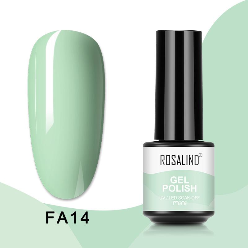 ROSALIND Mini Nail Polish Gel Semipermanent UV Multiple Colors Varnish Hybrid Nail Art Soak Off Top Base Coat Regular Gel Lacquer