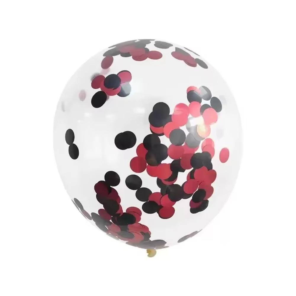 32pcs Balloon Set with Red and Black Balloons Colorful Confetti Balloons Wedding Valentine's Day Birthday Party Balloon New Year