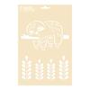 A4 Reusable Stencil with Sloth Motif