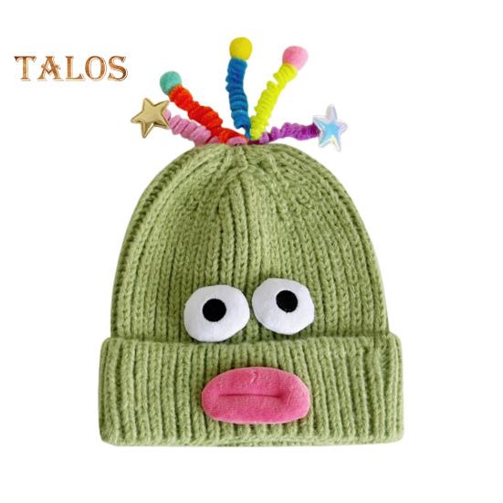 Мультяшная шерстяная шапка с выдвижными щупальцами, теплая вязаная шапочка для детей, реквизит для фотосъемки, головной убор для катания на лыжах, походов, термошапка для взрослых и подростков