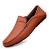 Британский стиль обувь мода большой размер 37-45 для мужчин лоферы кожаные мокасины слипоны плоские повседневные туфли для вождения классические мужские