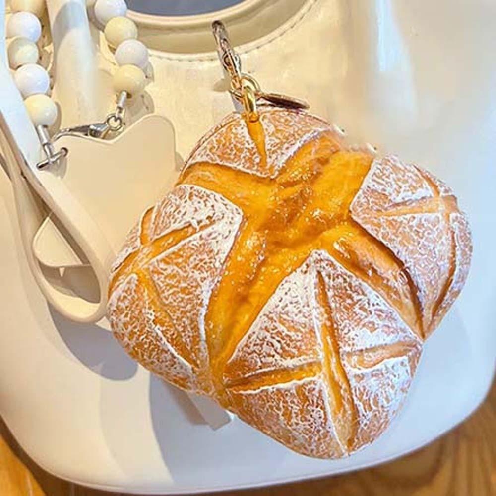 Bag Charm Realistic Bread Key Chain Slow-rebound Soft-PU Food Squishy Scented Handmade-look Squeeze Backpack