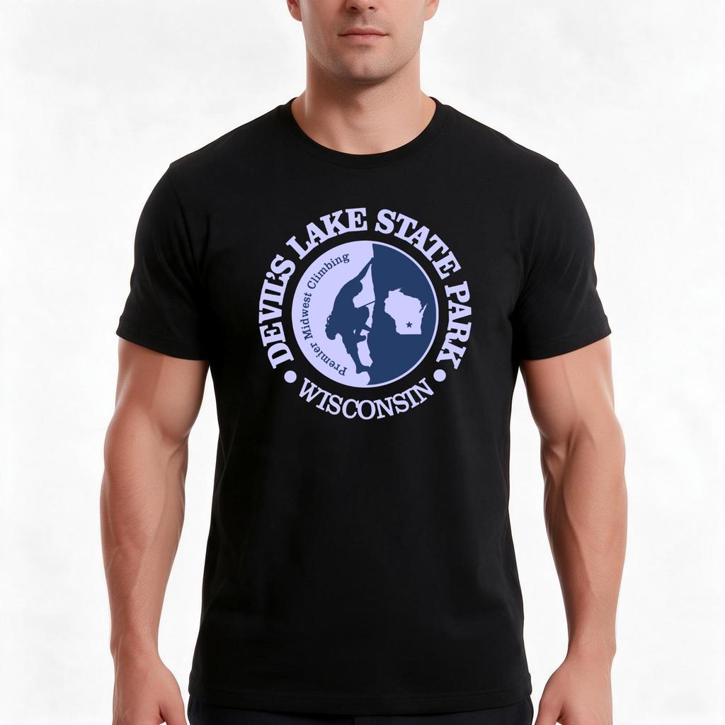 Devils Lake Climbing (Clb) Tshirt Summer Casual Cotton Tee Oversized Streetwear Tops Vintage Graphic Print 100 Cotton