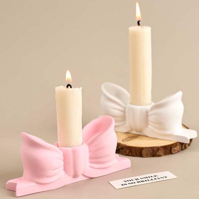 3D Форма для подсвечника в виде банта, силиконовая, для DIY, подсвечник-бабочка, формы для литья из гипса, для изготовления изделий из бетона, смолы, ремесел, домашний декор, искусство, подарок