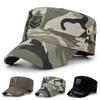 Модная американская вышитая камуфляжная кепка с плоским верхом, ветеранская тактическая бейсбольная кепка, мужская военная кепка для походов