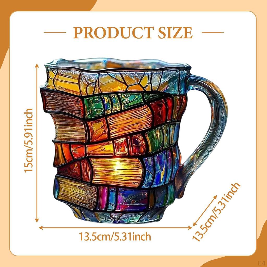 3D Расписанная Книжная Кружка Кофейная Чашка для Библиотекаря Учителя